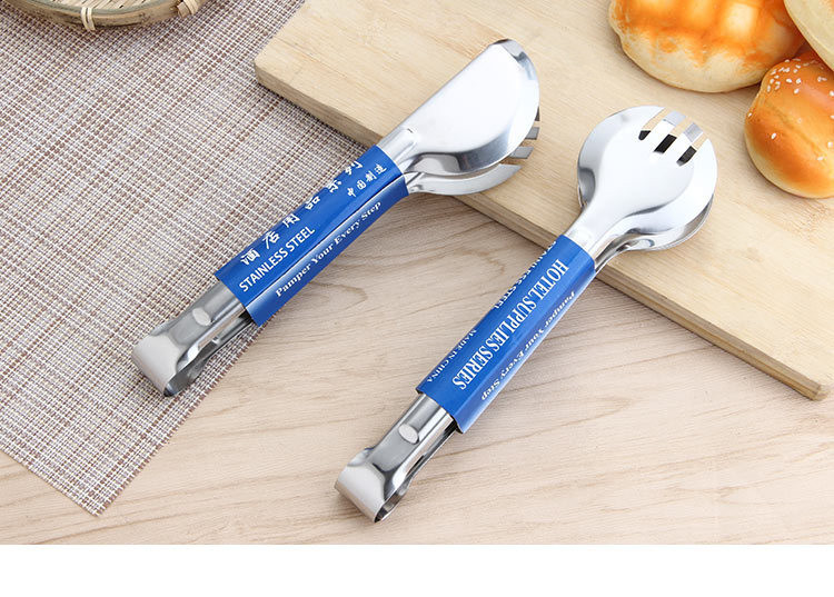 1 gab. 23 CM nerūsējošā tērauda virtuves knaibles Pavāra maizes saspraude konditorejas izstrādājumu skava BBQ rīki Pārtikas knaibles Virtuves piederumi PN 002