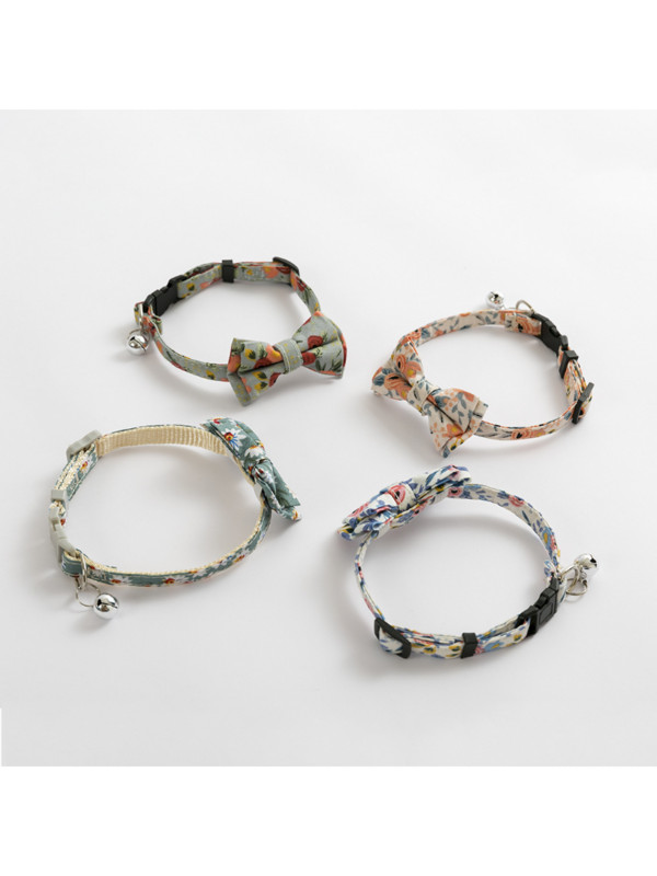 Daisy Sunflower Print Audums kokvilnas suņu apkakles siksna Mājas kaķa tauriņš Jauka kakla siksniņa zila rozā tauriņš jauks mazam vidējam sunim