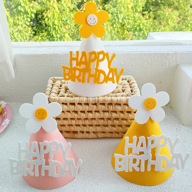 Jaukas margrietiņu cepures meitenes bērniem dzimšanas dienas ballītes cepures margrietiņu tematiskās ballītes dekorācijas kāzu 1. dzimšanas dienas bērnu dušas foto rekvizīti