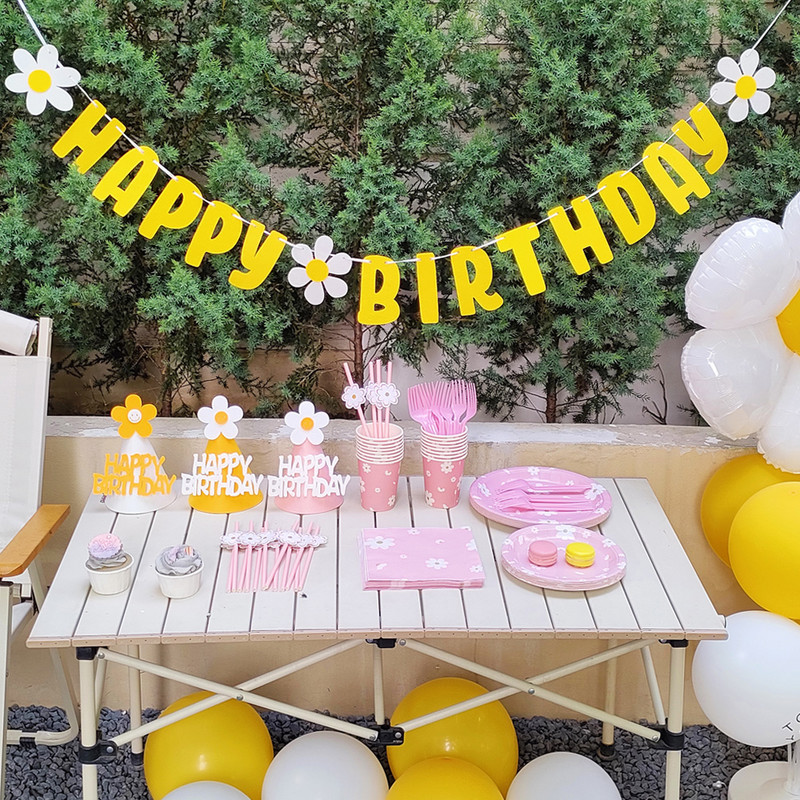 Jaukas margrietiņu cepures meitenes bērniem dzimšanas dienas ballītes cepures margrietiņu tematiskās ballītes dekorācijas kāzu 1. dzimšanas dienas bērnu dušas foto rekvizīti