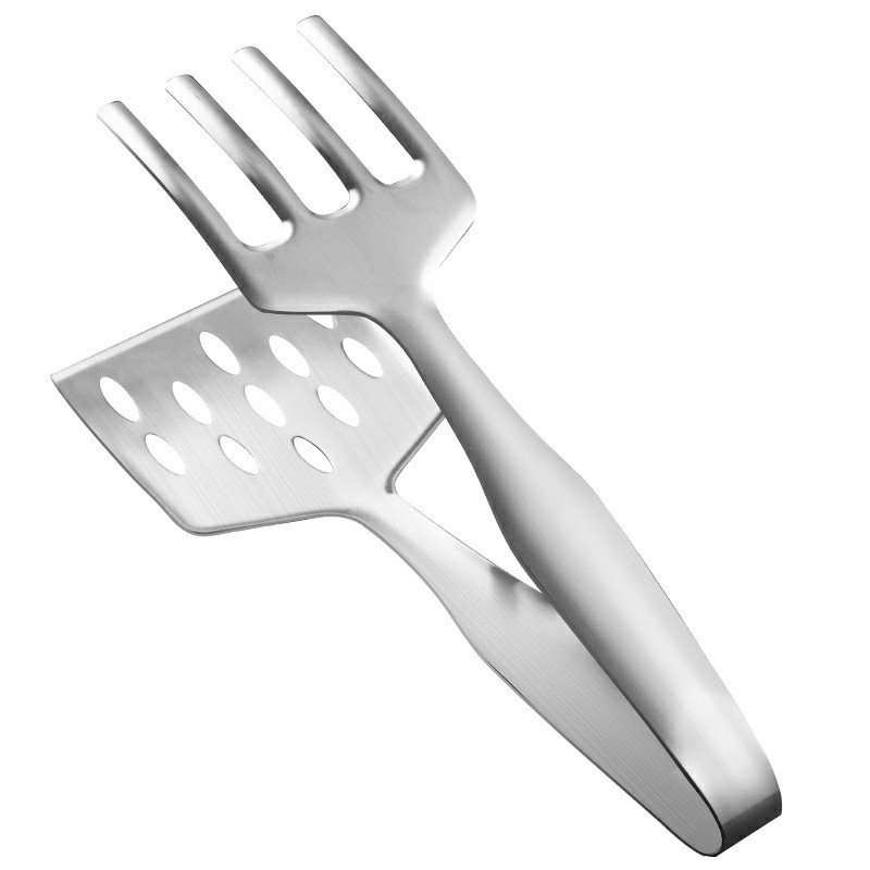 304 Nerūsējošā tērauda steiks Ēdienu knaibles Cepšanas lāpstiņa Barbekjū Zivju saspraude Maize Gaļas Skava Drain Eļļas Lāpsta Virtuves piederumi