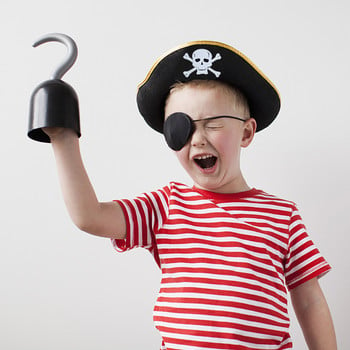 Деца Възрастни Пиратска шапка Шапка Хелоуин Маскарад Капитан Косплей Костюм Шапка Шапка Пиратска тема Хелоуин Парти Шапка Изпълнение Реквизит