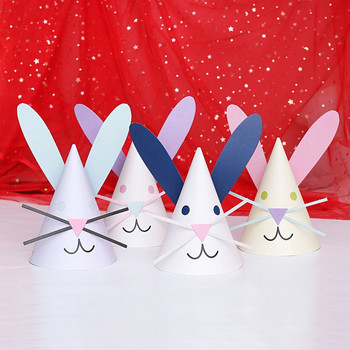 4 τμχ 1 2 3 Καπέλα γενεθλίων Cute Rabbit Crown 1ο καπέλο γενεθλίων Νεογέννητο μωρό Γενέθλια κεφαλόδεσμος 1 έτους Διακοσμήσεις για πάρτι γενεθλίων