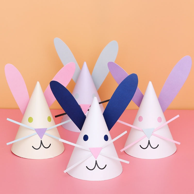 4db 1 2 3 Születésnapi sapkák Aranyos nyúl korona 1. születésnapi sapka Újszülött születésnapi fejpánt 1 éves születésnapi parti díszek