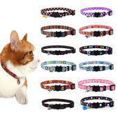 Fashion Lovely nyomtatott biztonsági csat Design Pet Cat állítható nyakörv