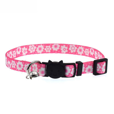 Fashion Lovely nyomtatott biztonsági csat Design Pet Cat állítható nyakörv