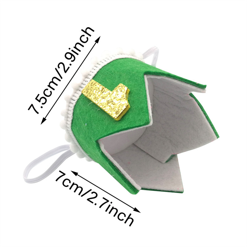 1 db Jungle Safari Green 1 2 3 Crown boldog születésnapot kalap fejpánt hajpánt fotó kellékek babazuhany 1. születésnapi parti dekoráció