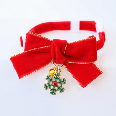 Mājas kaķa kaklasiksnas kaklarota ar zvana drošības sprādzi Ziemassvētku tauriņš Pet tauriņš kaķu kaklasiksnas suņiem kaķiem Kaķu kopšanas aksesuāri