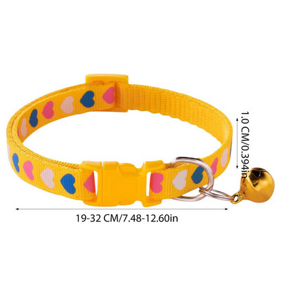 Mājdzīvnieku kaklasiksnas suņiem Modes noņemama mājdzīvnieka kaķa kakla siksna krāsains raksts jauks zvaniņš regulējamas kaklasiksnas kaķēnam suņa kucēnam