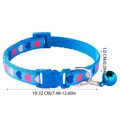 Mājdzīvnieku kaklasiksnas suņiem Modes noņemama mājdzīvnieka kaķa kakla siksna krāsains raksts jauks zvaniņš regulējamas kaklasiksnas kaķēnam suņa kucēnam