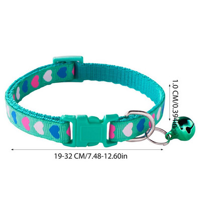 Mājdzīvnieku kaklasiksnas suņiem Modes noņemama mājdzīvnieka kaķa kakla siksna krāsains raksts jauks zvaniņš regulējamas kaklasiksnas kaķēnam suņa kucēnam