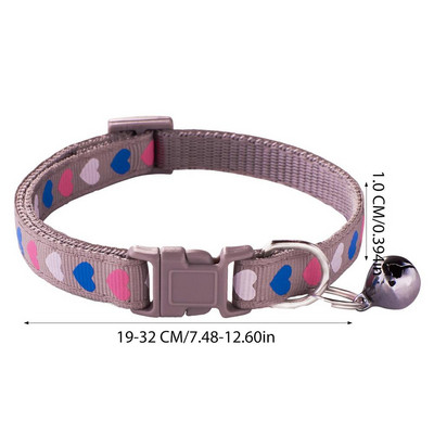 Mājdzīvnieku kaklasiksnas suņiem Modes noņemama mājdzīvnieka kaķa kakla siksna krāsains raksts jauks zvaniņš regulējamas kaklasiksnas kaķēnam suņa kucēnam