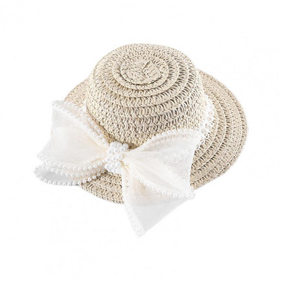 Jauna salmu cepure Kaķu suns Vasaras saulessargs Salmu cepure mājdzīvnieku kucēniem Aksesuāri Maza suņa cepure Salda bantīšu cepure kaķiem Mājdzīvnieku cepures