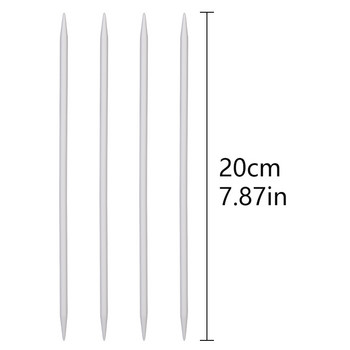 20cm 4τμχ/Σετ ίσιες κυκλικές βελόνες πλεξίματος Αλουμινένιο κροσέ διπλές βελόνες πλεξίματος για εργαλεία πλέξης πουλόβερ