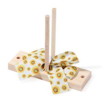 1 комплект 5 в 1 Многофункционална машина за създаване на лъкове от твърда дървесина Bowknot Maker Опаковка за подарък от сатенени венци Инструмент за правене на лъкове Направи си сам лента за занаяти Bowknot