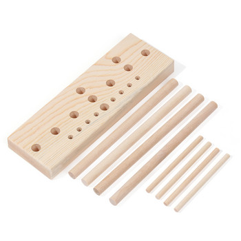 1 комплект 5 в 1 Многофункционална машина за създаване на лъкове от твърда дървесина Bowknot Maker Опаковка за подарък от сатенени венци Инструмент за правене на лъкове Направи си сам лента за занаяти Bowknot