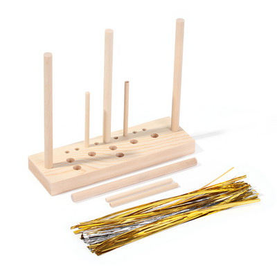 1 komplekts 5 vienā daudzfunkcionāls cietkoksnes loku veidotājs, satīna vainaga dāvanu iesaiņošanas rīks, locīšanas rīks, lentes amatniecība.