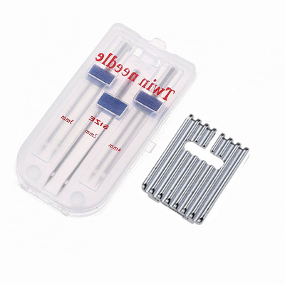 Jauna dubultā dvīņu adatu saburzīta šūšanas pēdiņa šujmašīnai Izmērs 2/90 3/90 4/90 daudzfunkcionālie piederumi