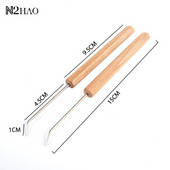 2db 15cm tömör fa hajlító tű fa kötőszövet horog barkács szerszámok varró horgolt szerelvények