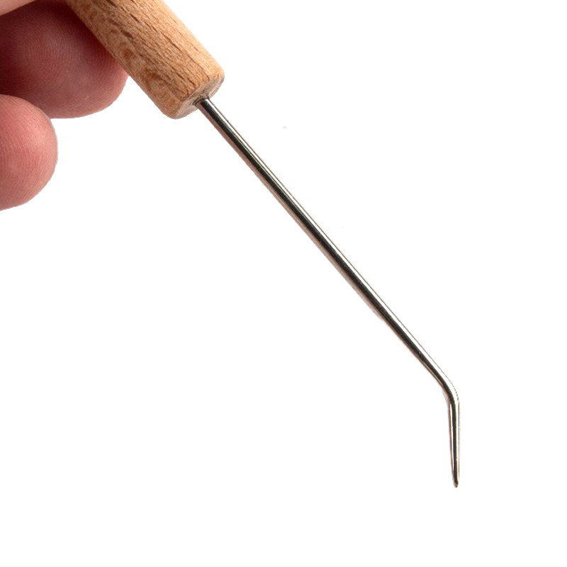 2db 15cm tömör fa hajlító tű fa kötőszövet horog barkács szerszámok varró horgolt szerelvények