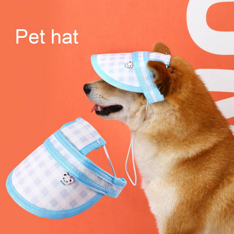 1vnt. Lauko šunų kepurė šuniuko priežiūrai, puošniai apsirengti kepurė naminiams gyvūnėliams kepurė nuo saulės naminių gyvūnėlių galvos apdangalų reguliavimas beisbolo kepurė su atmerktomis ausimis kačiukas 강아지