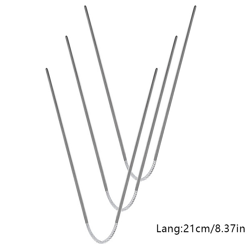 3Gb 21cm Apļveida adata Apļveida adāmadata ar Magic Coil adatu zeķu šūšanai Šalle Džemperis 2/2.5/3/3.5/4/4.5/5MM