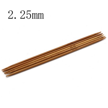 5 бр. 2,0-5,0 мм бамбукови двуостри игли за плетене Кафяв пуловер Инструмент за игли за тъкане Направи си сам занаятчийски шевни инструменти с дължина 13 см