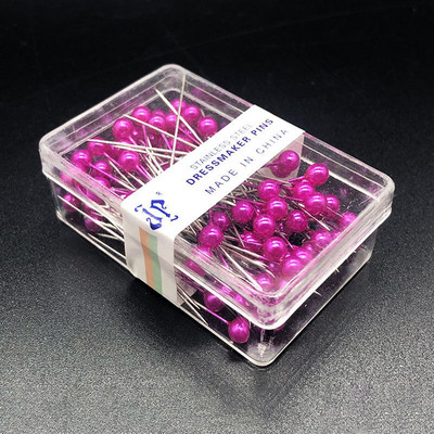 100 gab. Pērlīšu adatu šūšana, raibs, pozicionēšanas adatas krāsa, perlamutra plastmasa, ģērbšanas adatas instrumenti un piederumi