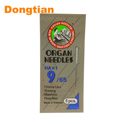 5gab/iepakojumā Augstas kvalitātes orgānu adata HAX1 mājsaimniecības šujmašīnas adata kokvilnas līnijai universāla adatas izmērs 65 75 90 100