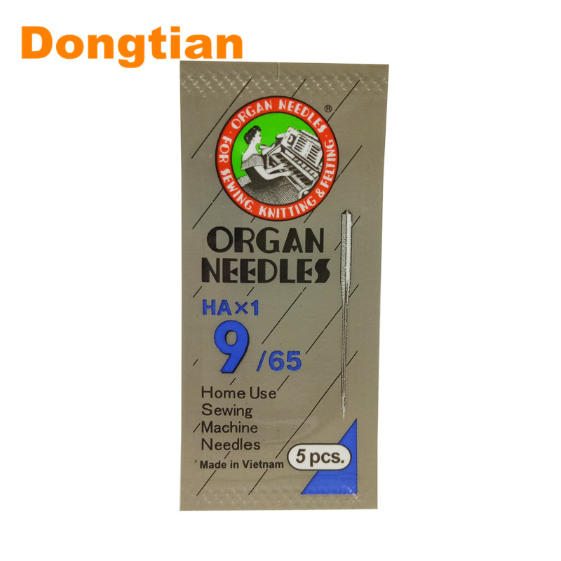 5gab/iepakojumā Augstas kvalitātes orgānu adata HAX1 mājsaimniecības šujmašīnas adata kokvilnas līnijai universāla adatas izmērs 65 75 90 100
