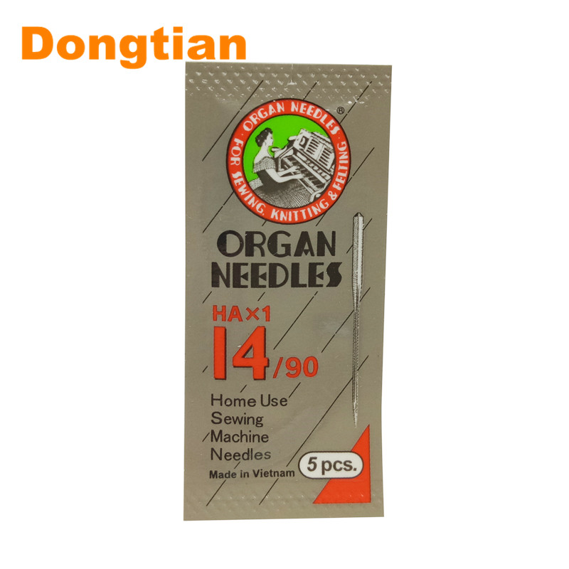5gab/iepakojumā Augstas kvalitātes orgānu adata HAX1 mājsaimniecības šujmašīnas adata kokvilnas līnijai universāla adatas izmērs 65 75 90 100