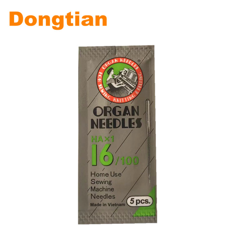 5gab/iepakojumā Augstas kvalitātes orgānu adata HAX1 mājsaimniecības šujmašīnas adata kokvilnas līnijai universāla adatas izmērs 65 75 90 100