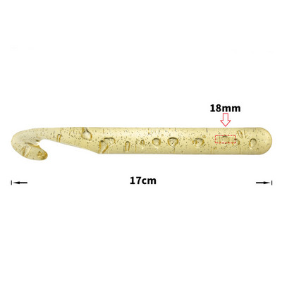 KOKNIT Liela izmēra plastmasas rokturis ABS caurspīdīgs amatniecības tamboradatas Adāmadatas Aušanas DIY Amatniecības stelles instrumenti 12mm-25mm