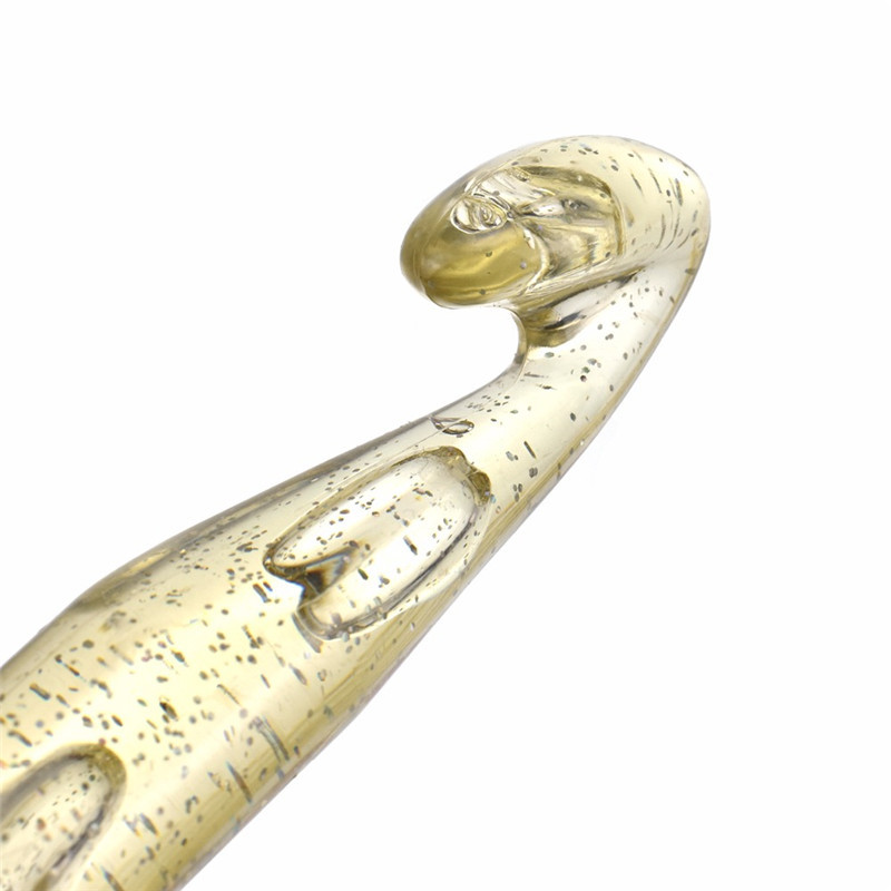 KOKNIT Liela izmēra plastmasas rokturis ABS caurspīdīgs amatniecības tamboradatas Adāmadatas Aušanas DIY Amatniecības stelles instrumenti 12mm-25mm