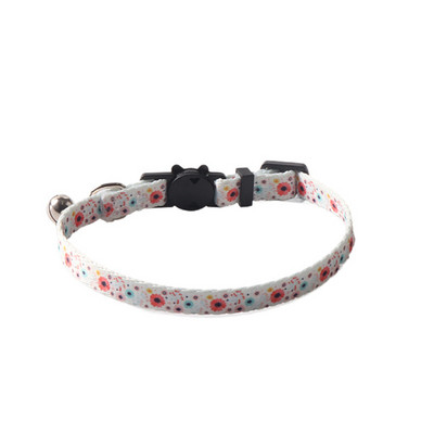 Kaķa kakla siksna ar zvaniņu atdalāmu neilona regulējamu ģeometrijas rakstu meitenēm zēniem kaķiem Kaķēnu kaklasiksna mājdzīvnieku kucēnam un maziem suņiem