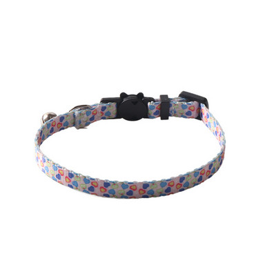 Kaķa kakla siksna ar zvaniņu atdalāmu neilona regulējamu ģeometrijas rakstu meitenēm zēniem kaķiem Kaķēnu kaklasiksna mājdzīvnieku kucēnam un maziem suņiem