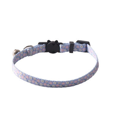 Kaķa kakla siksna ar zvaniņu atdalāmu neilona regulējamu ģeometrijas rakstu meitenēm zēniem kaķiem Kaķēnu kaklasiksna mājdzīvnieku kucēnam un maziem suņiem