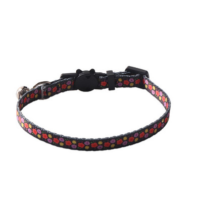 Kaķa kakla siksna ar zvaniņu atdalāmu neilona regulējamu ģeometrijas rakstu meitenēm zēniem kaķiem Kaķēnu kaklasiksna mājdzīvnieku kucēnam un maziem suņiem