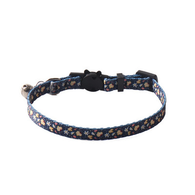 Kaķa kakla siksna ar zvaniņu atdalāmu neilona regulējamu ģeometrijas rakstu meitenēm zēniem kaķiem Kaķēnu kaklasiksna mājdzīvnieku kucēnam un maziem suņiem