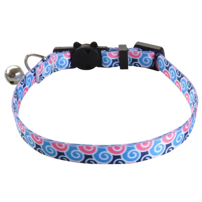 Kaķa kakla siksna ar zvaniņu atdalāmu neilona regulējamu ģeometrijas rakstu meitenēm zēniem kaķiem Kaķēnu kaklasiksna mājdzīvnieku kucēnam un maziem suņiem