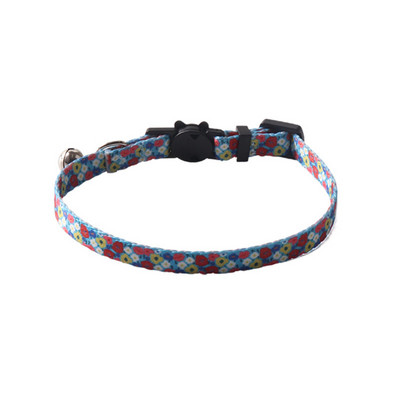 Kaķa kakla siksna ar zvaniņu atdalāmu neilona regulējamu ģeometrijas rakstu meitenēm zēniem kaķiem Kaķēnu kaklasiksna mājdzīvnieku kucēnam un maziem suņiem