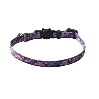 Kaķa kakla siksna ar zvaniņu atdalāmu neilona regulējamu ģeometrijas rakstu meitenēm zēniem kaķiem Kaķēnu kaklasiksna mājdzīvnieku kucēnam un maziem suņiem