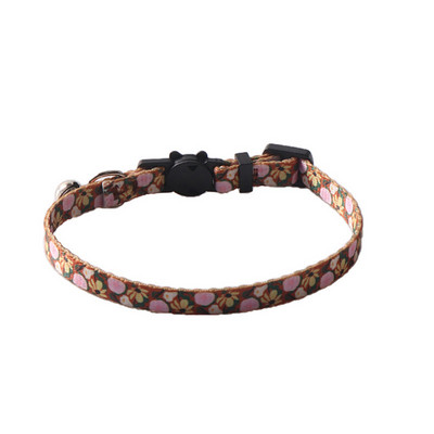 Kaķa kakla siksna ar zvaniņu atdalāmu neilona regulējamu ģeometrijas rakstu meitenēm zēniem kaķiem Kaķēnu kaklasiksna mājdzīvnieku kucēnam un maziem suņiem