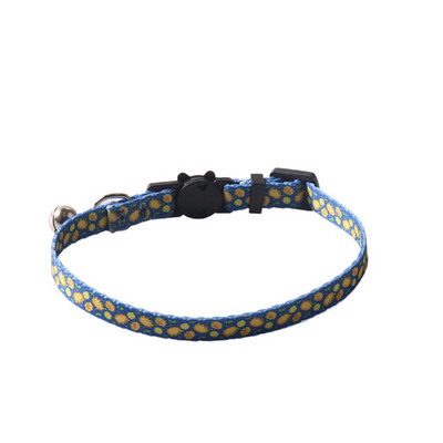 Kaķa kakla siksna ar zvaniņu atdalāmu neilona regulējamu ģeometrijas rakstu meitenēm zēniem kaķiem Kaķēnu kaklasiksna mājdzīvnieku kucēnam un maziem suņiem