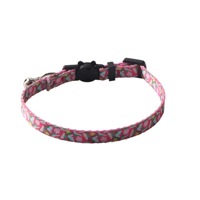 Kaķa kakla siksna ar zvaniņu atdalāmu neilona regulējamu ģeometrijas rakstu meitenēm zēniem kaķiem Kaķēnu kaklasiksna mājdzīvnieku kucēnam un maziem suņiem