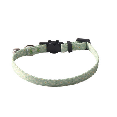 Kaķa kakla siksna ar zvaniņu atdalāmu neilona regulējamu ģeometrijas rakstu meitenēm zēniem kaķiem Kaķēnu kaklasiksna mājdzīvnieku kucēnam un maziem suņiem