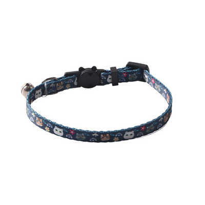 Kaķa kakla siksna ar zvaniņu atdalāmu neilona regulējamu ģeometrijas rakstu meitenēm zēniem kaķiem Kaķēnu kaklasiksna mājdzīvnieku kucēnam un maziem suņiem