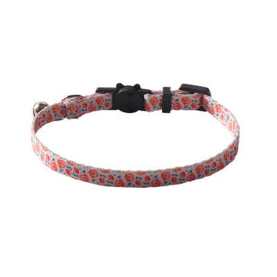 Kaķa kakla siksna ar zvaniņu atdalāmu neilona regulējamu ģeometrijas rakstu meitenēm zēniem kaķiem Kaķēnu kaklasiksna mājdzīvnieku kucēnam un maziem suņiem