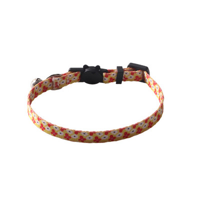 Kaķa kakla siksna ar zvaniņu atdalāmu neilona regulējamu ģeometrijas rakstu meitenēm zēniem kaķiem Kaķēnu kaklasiksna mājdzīvnieku kucēnam un maziem suņiem