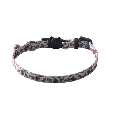 Kaķa kakla siksna ar zvaniņu atdalāmu neilona regulējamu ģeometrijas rakstu meitenēm zēniem kaķiem Kaķēnu kaklasiksna mājdzīvnieku kucēnam un maziem suņiem